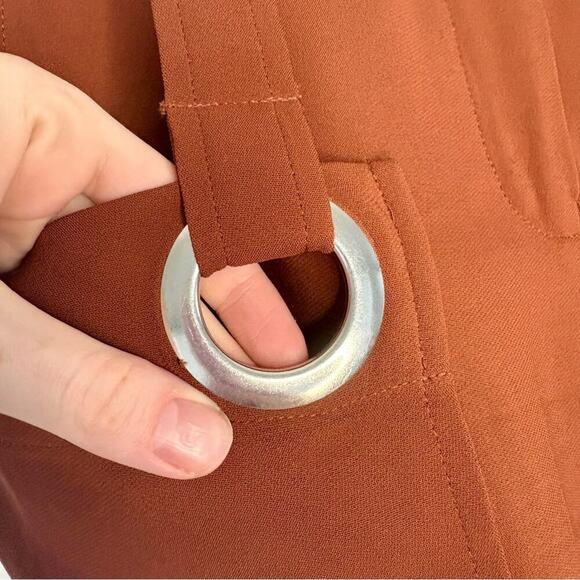 A.L.C. Lucile Trapunto-Stitched Shorts Rust Orange Drape Spring Women’s Size 0 - Picture 6 of 9